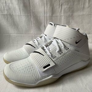 Nike Force Savage Mid Turf White Football Shoes Cleats Men's Size 12 AQ8130-100